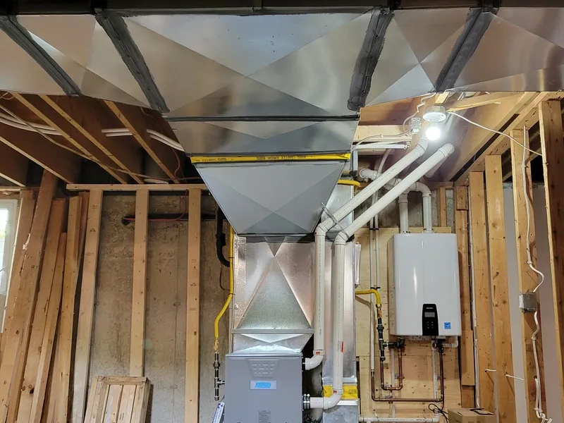 Duct repair and sealing work in a Waterloo home