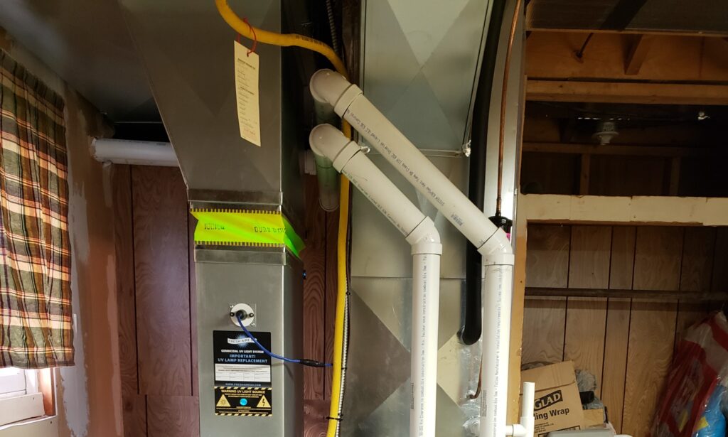 Air Quality UV Light Installation On Furnace