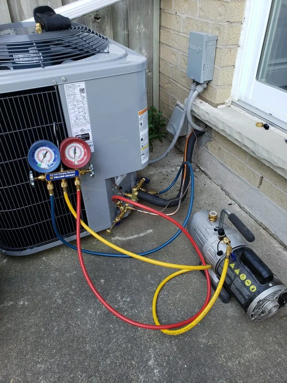 Waterloo Air Conditioning Unit being repaired