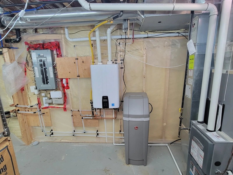 Tankless Water Heater installed in a Kitchener-Waterloo Basement